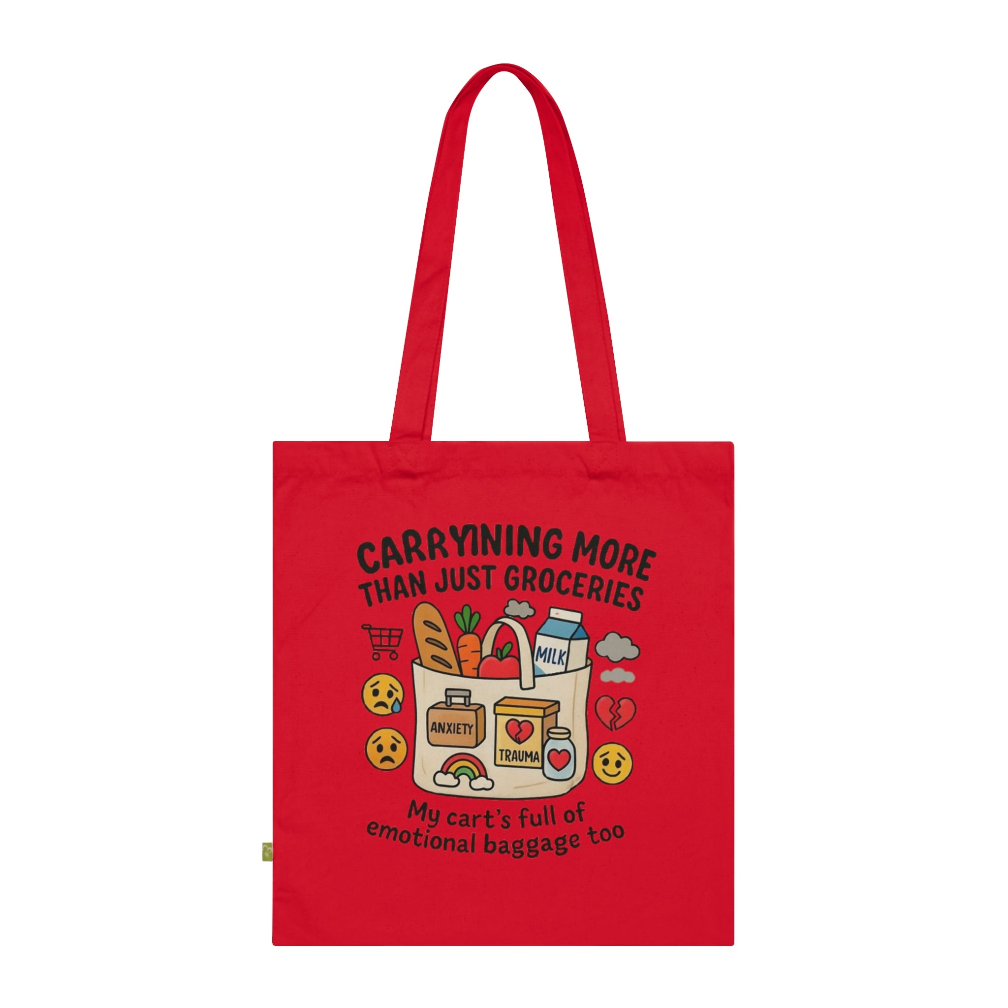 Organic Cotton Tote Bag, Eco Friendly, Reusable and Sustainable, Funny and Good for Foodies