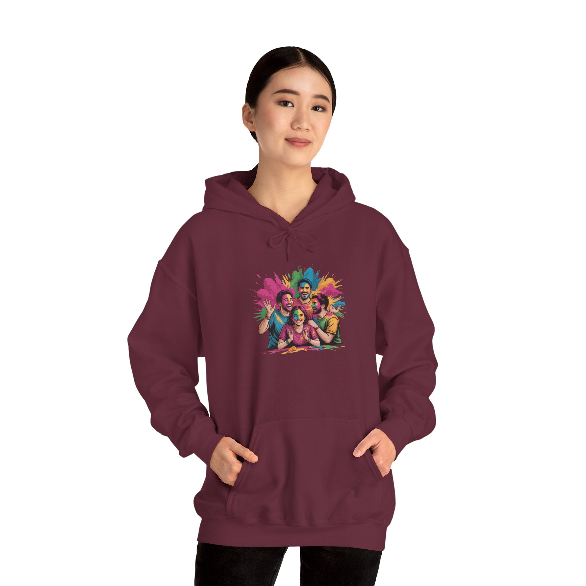 Holi Festival Hoodie, Color Splash Hoodie, Holi Party Hoodie, Festive Outfit