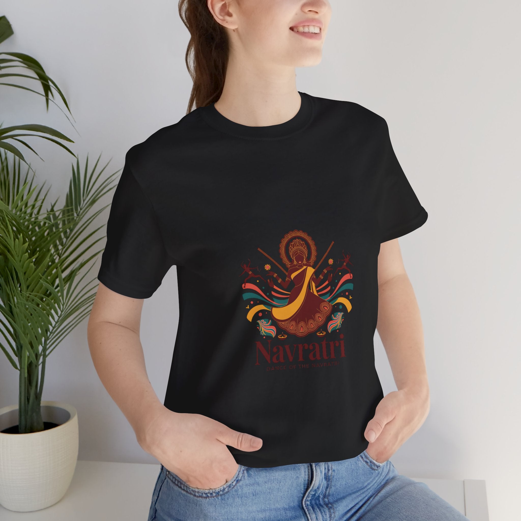 Navratri Festival T-Shirt, Dandiya Garba Tee, Colorful Outfit for Festival Nights