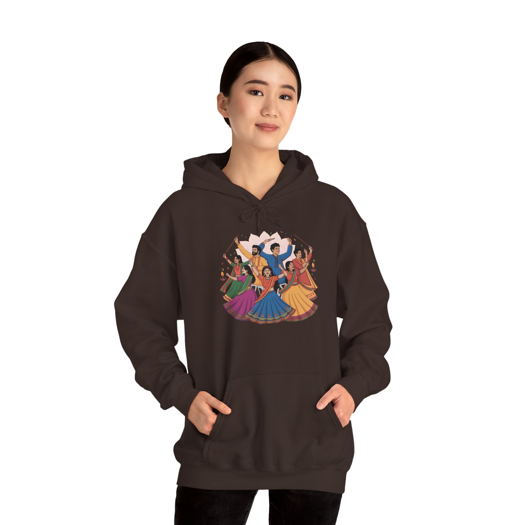 Navratri Festival Hoodie, Dandiya Garba Hoodie, Stylish Festive Wear, Traditional Outfit