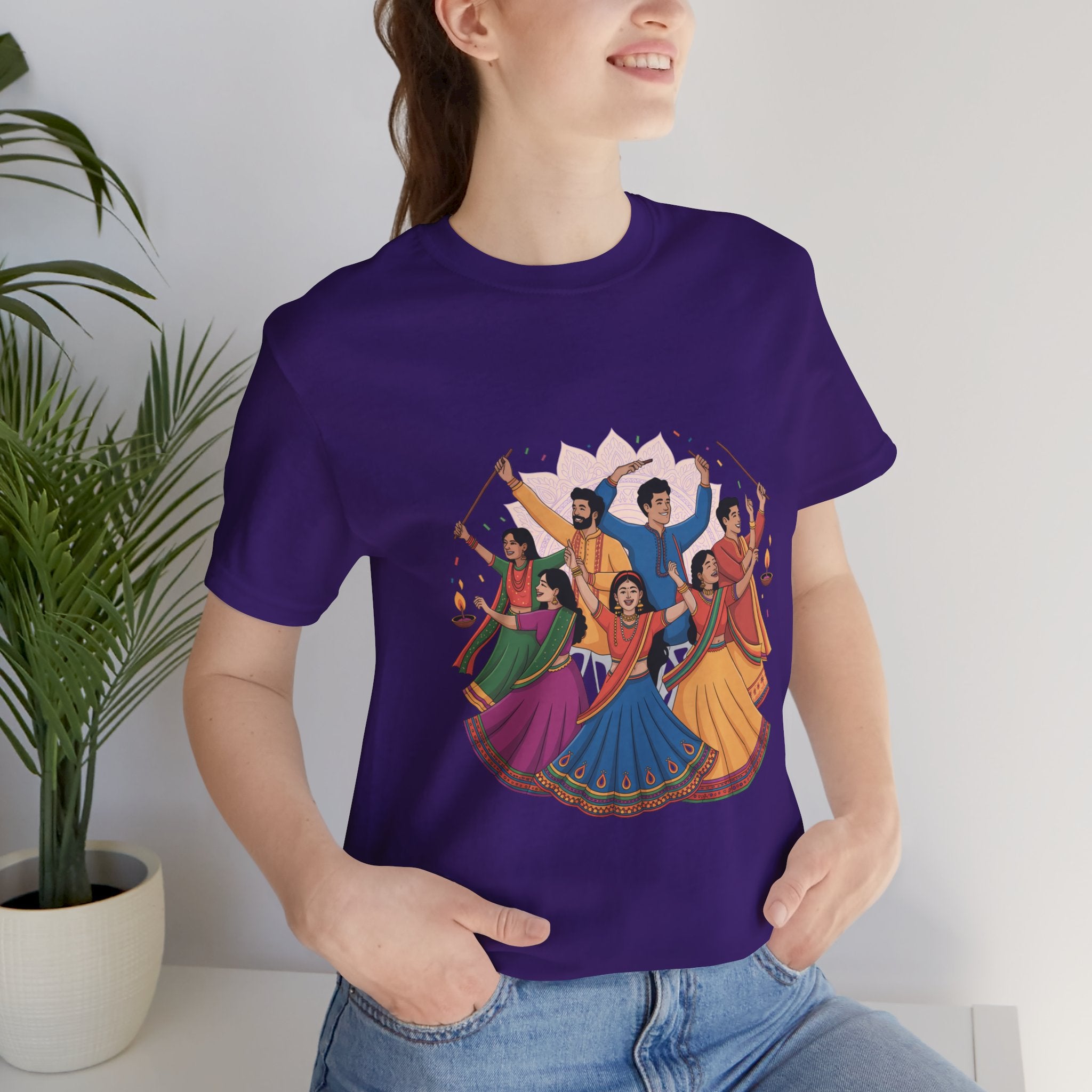 Navratri Festival T-Shirt, Dandiya Garba Tee, Outfit for Garba Nights, Festive Celebration Wear