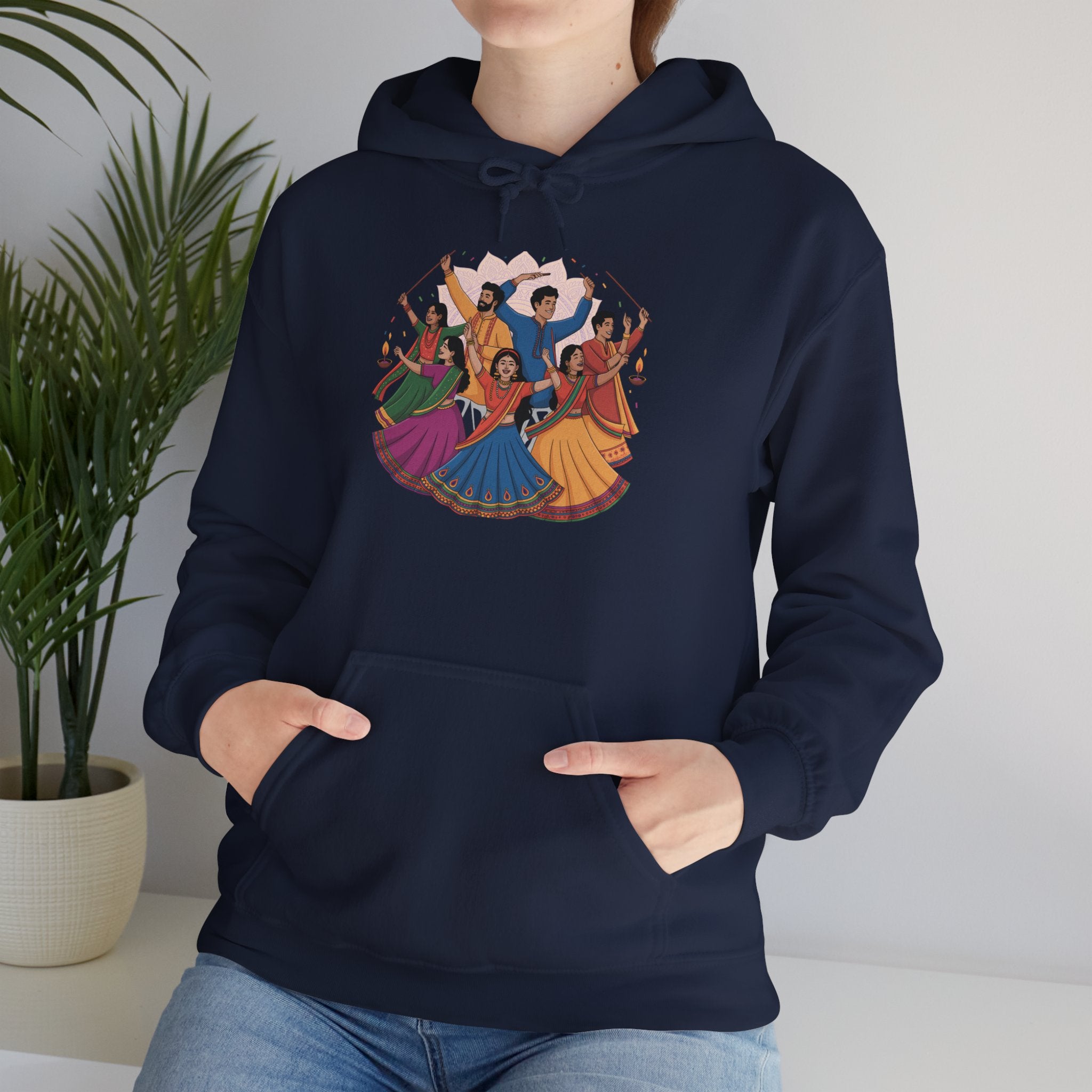 Navratri Festival Hoodie, Dandiya Garba Hoodie, Stylish Festive Wear, Traditional Outfit