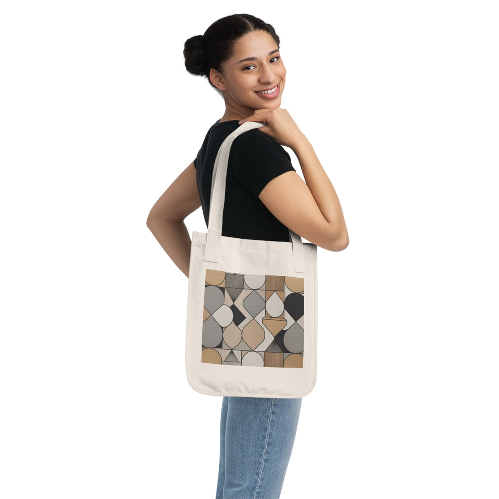 Stylish Organic Canvas Tote Bag, Eco-Friendly Shopper, Sustainable Gift, Art-Inspired Design
