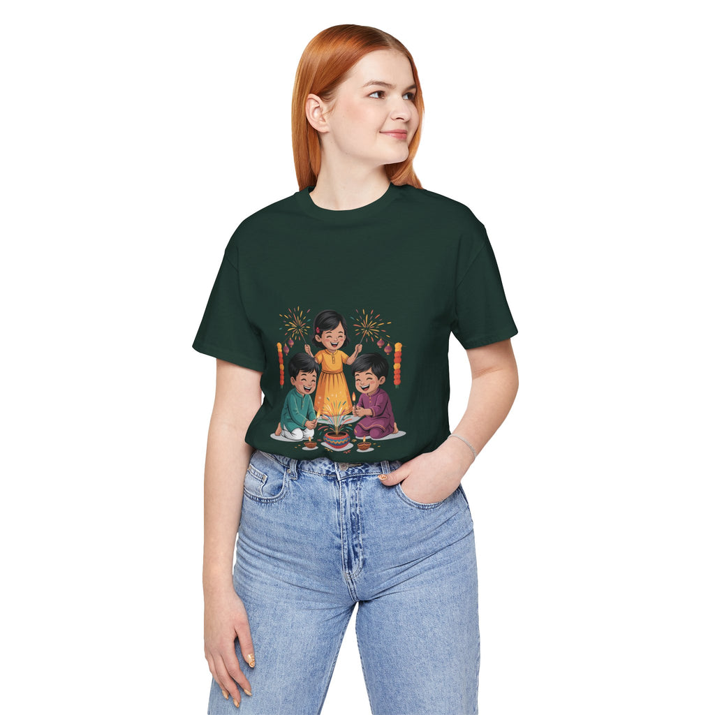 Diwali Festival T-Shirt, Festival of Lights Tee, Festive Wear Gift for Family & Friends