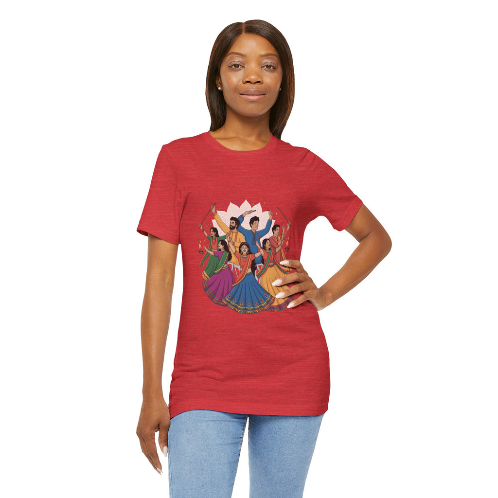 Navratri Festival T-Shirt, Dandiya Garba Tee, Outfit for Garba Nights, Festive Celebration Wear