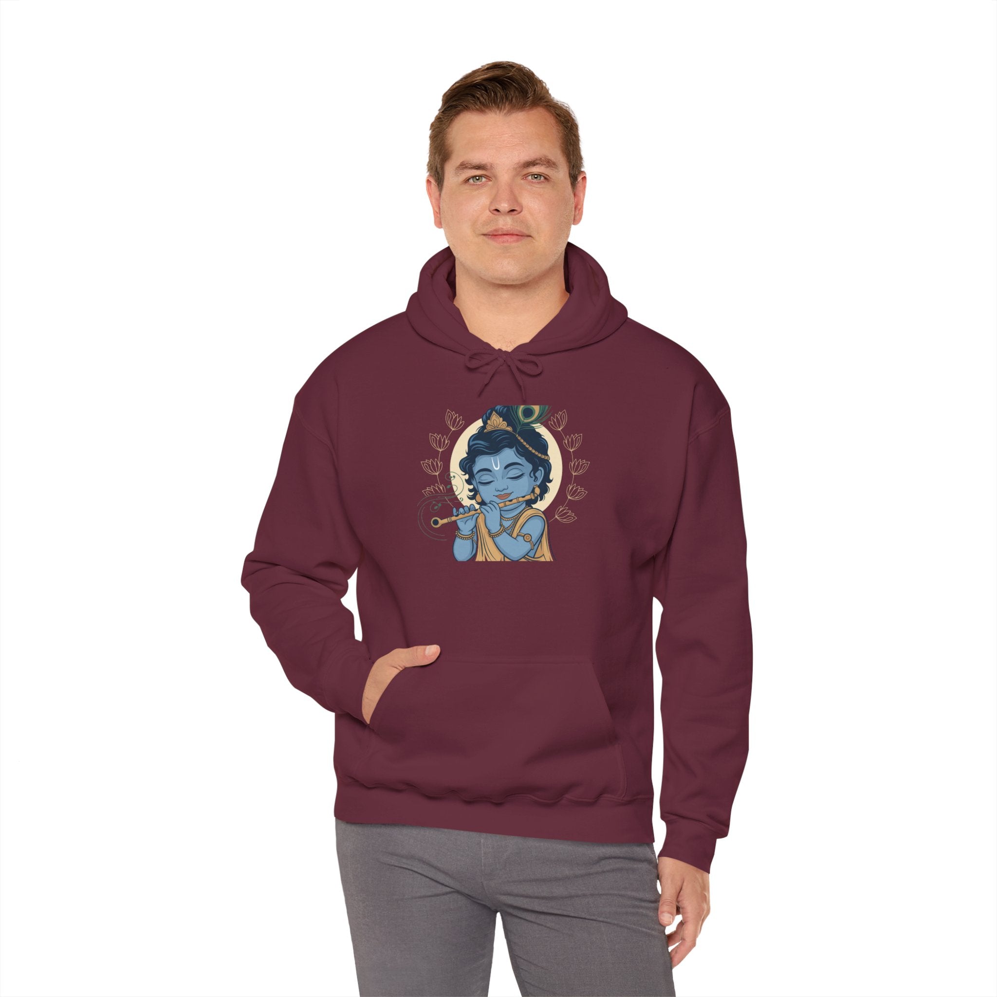 Krishna Janmashtami Hoodie, Lord Krishna Hoodie, Devotional Hoodie, Festive Celebration Wear