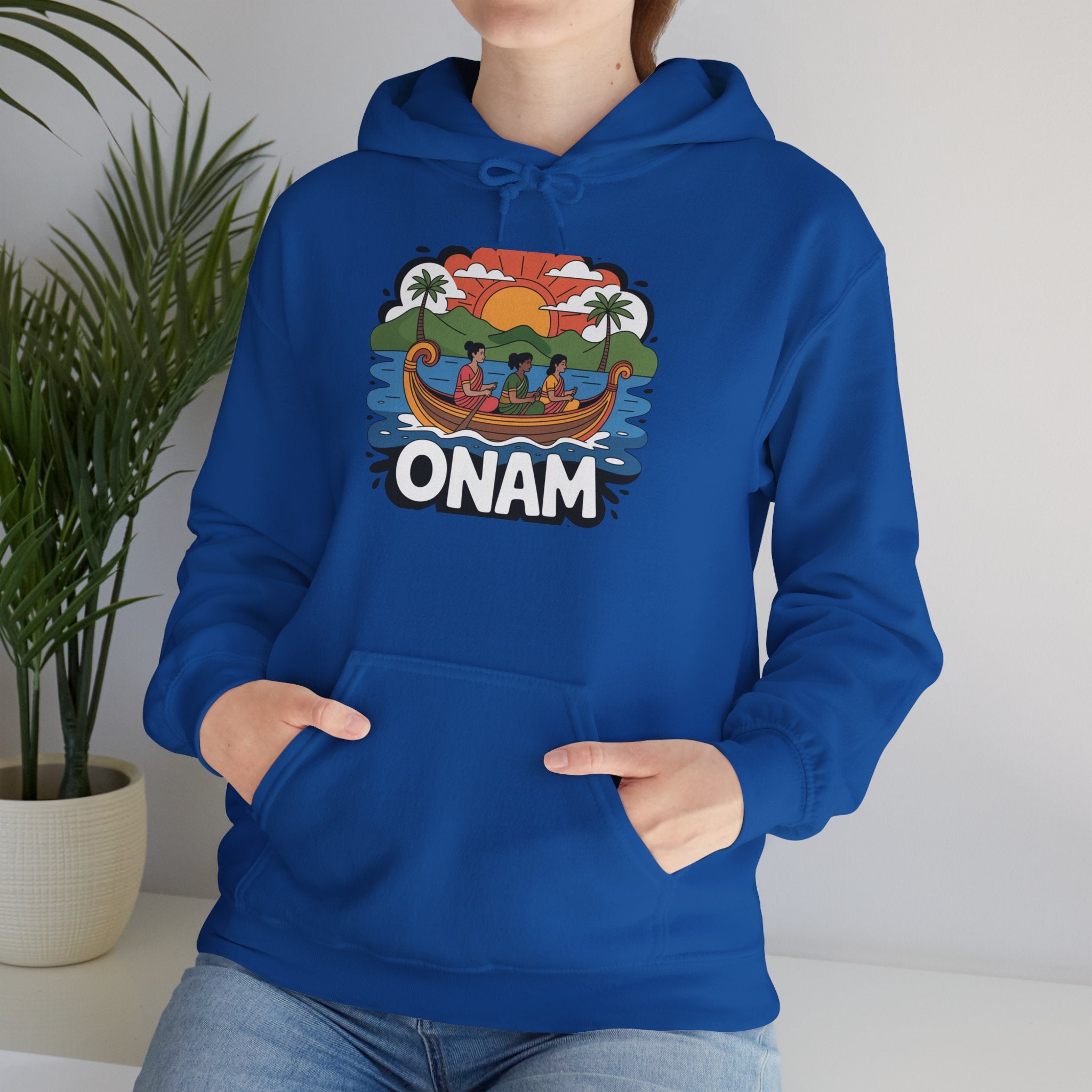 Onam Hoodie, Kerala Festival Hoodie, Traditional Pookalam & Sadya Wear, Family Festive Wear