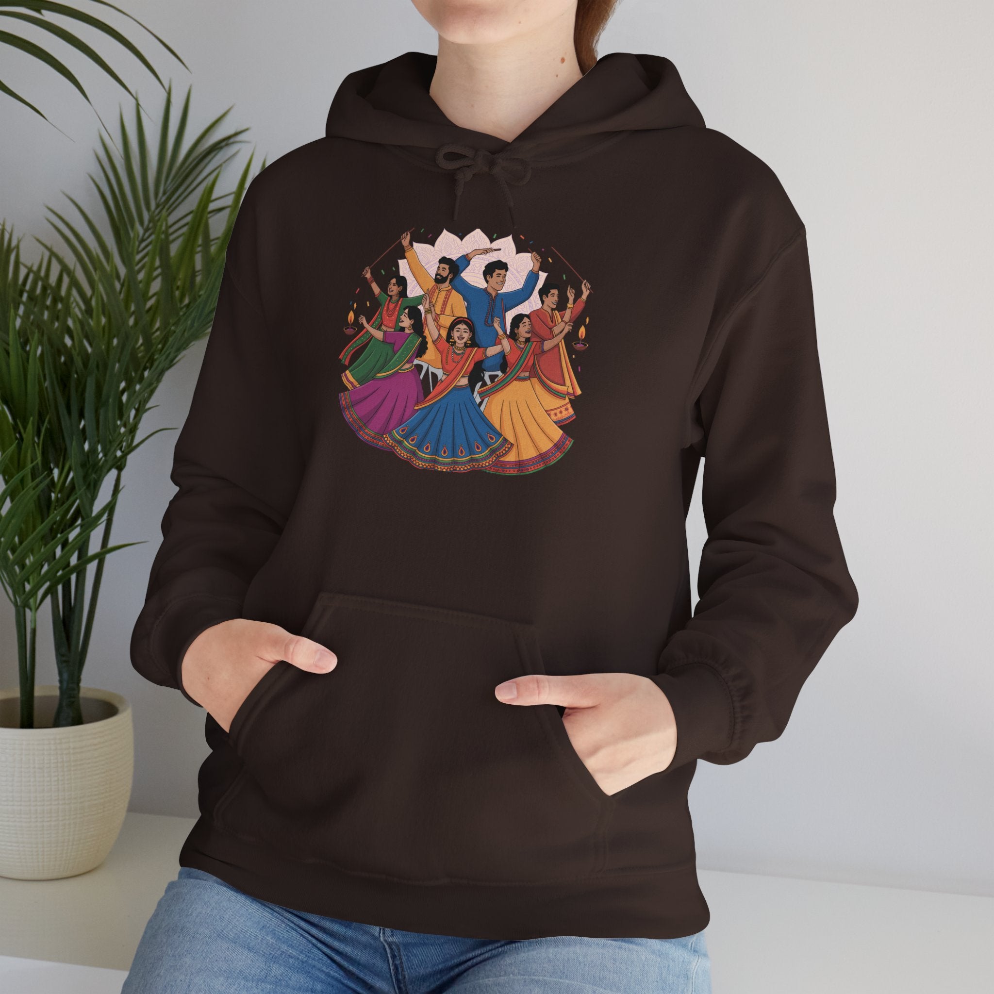 Navratri Festival Hoodie, Dandiya Garba Hoodie, Stylish Festive Wear, Traditional Outfit