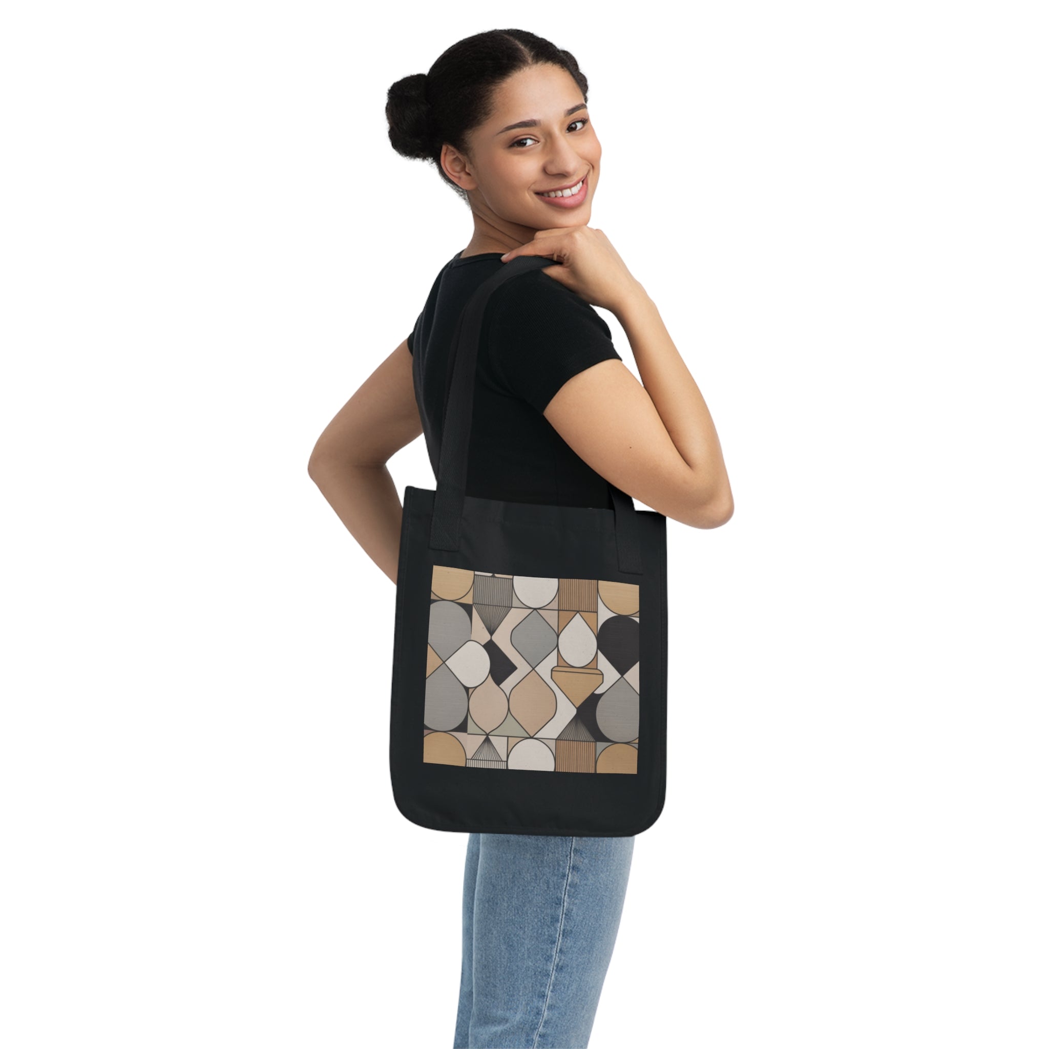 Stylish Organic Canvas Tote Bag, Eco-Friendly Shopper, Sustainable Gift, Art-Inspired Design