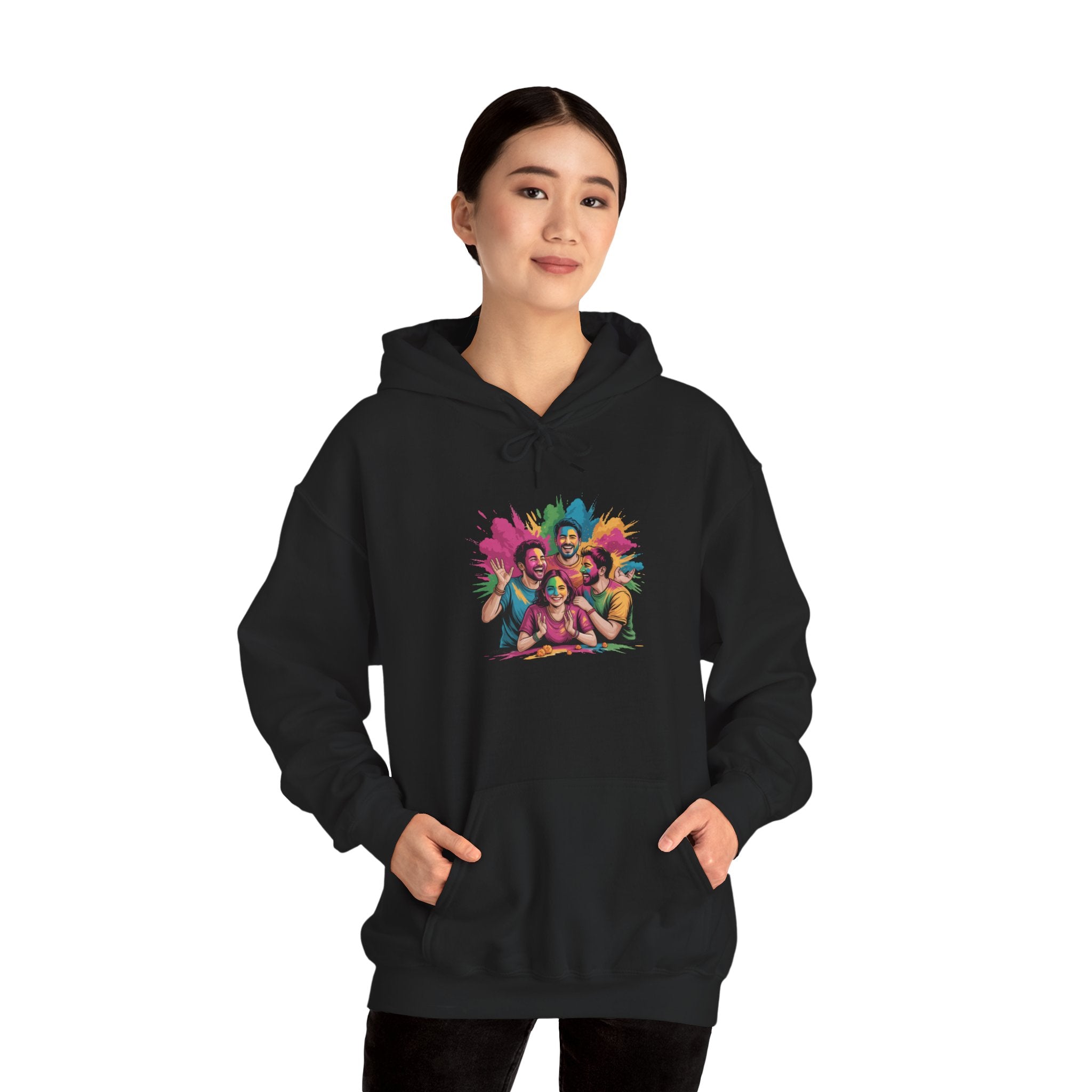 Holi Festival Hoodie, Color Splash Hoodie, Holi Party Hoodie, Festive Outfit