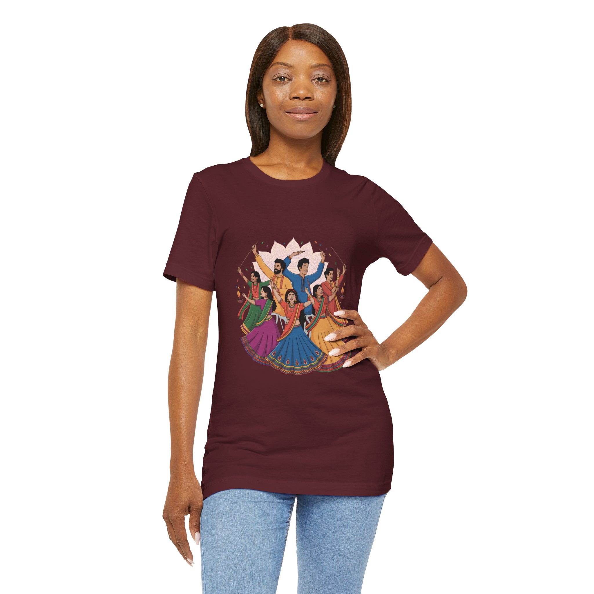 Navratri Festival T-Shirt, Dandiya Garba Tee, Outfit for Garba Nights, Festive Celebration Wear