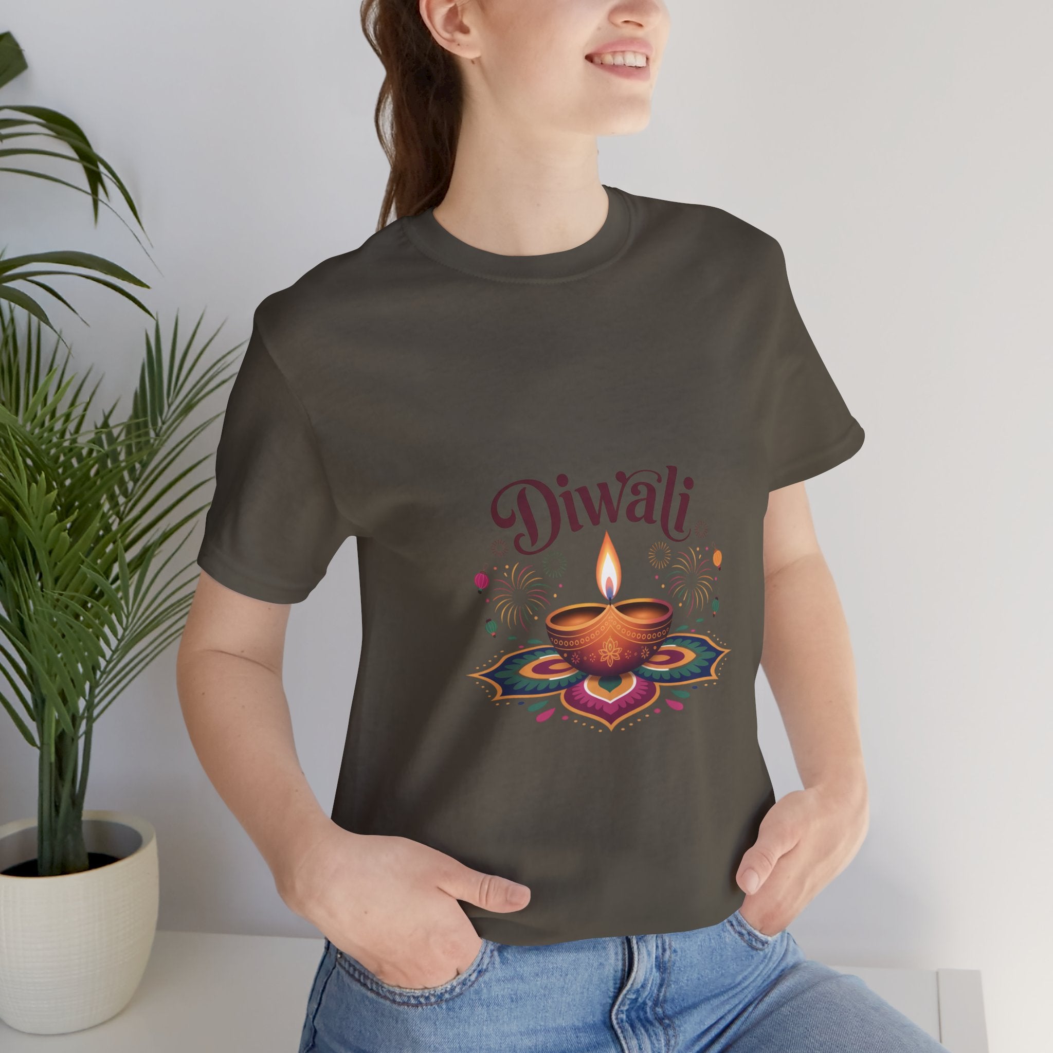 Diwali Festival T-Shirt, Festival of Lights Tee, Traditional Festive Wear, Diwali Party Tee