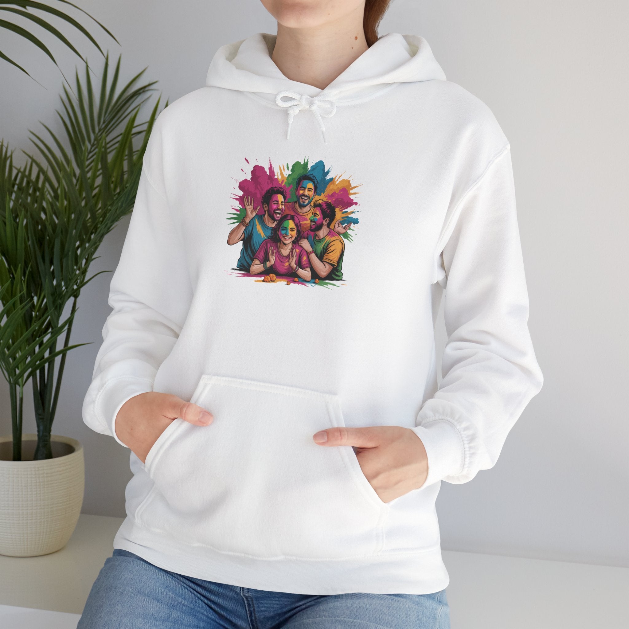 Holi Festival Hoodie, Color Splash Hoodie, Holi Party Hoodie, Festive Outfit