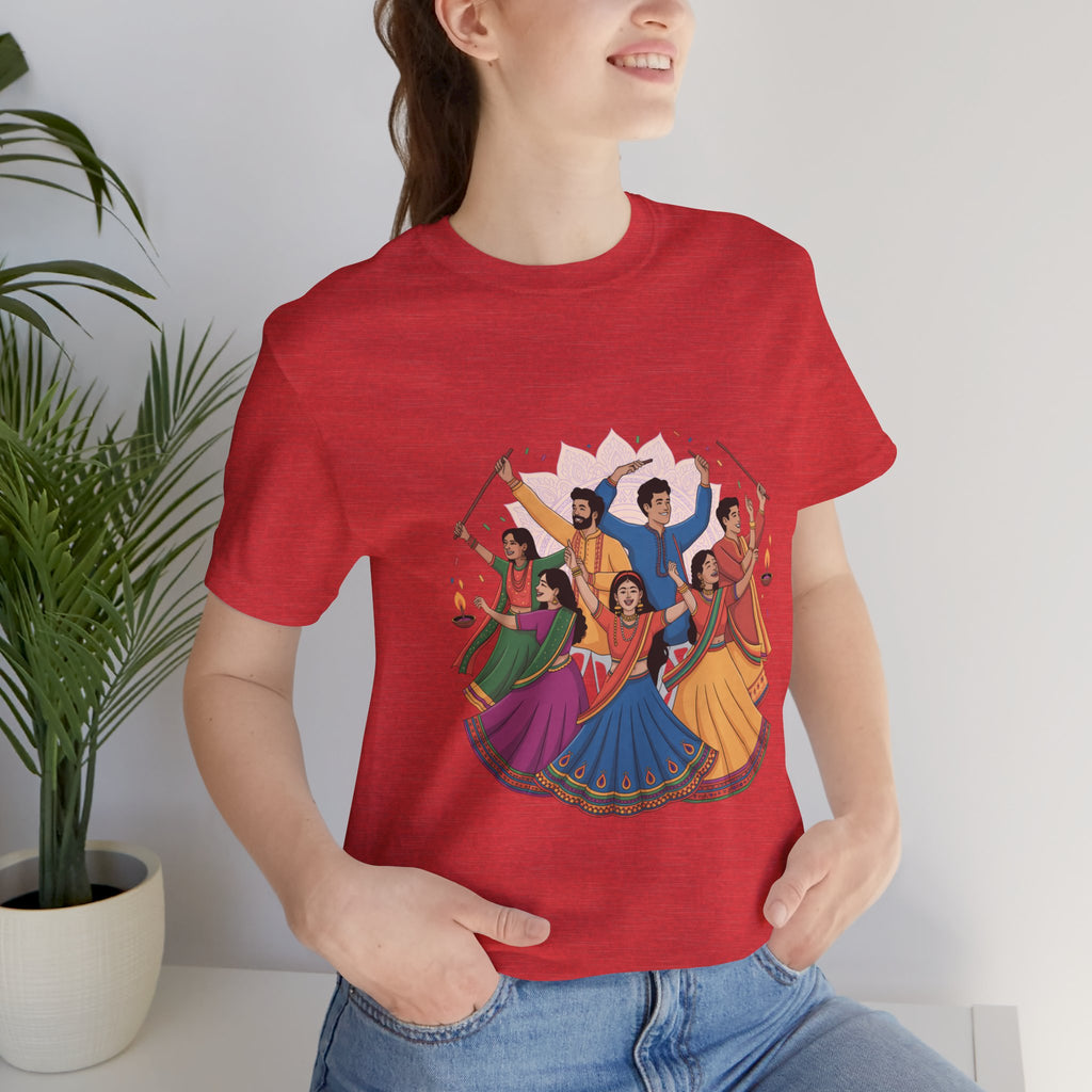 Navratri Festival T-Shirt, Dandiya Garba Tee, Outfit for Garba Nights, Festive Celebration Wear