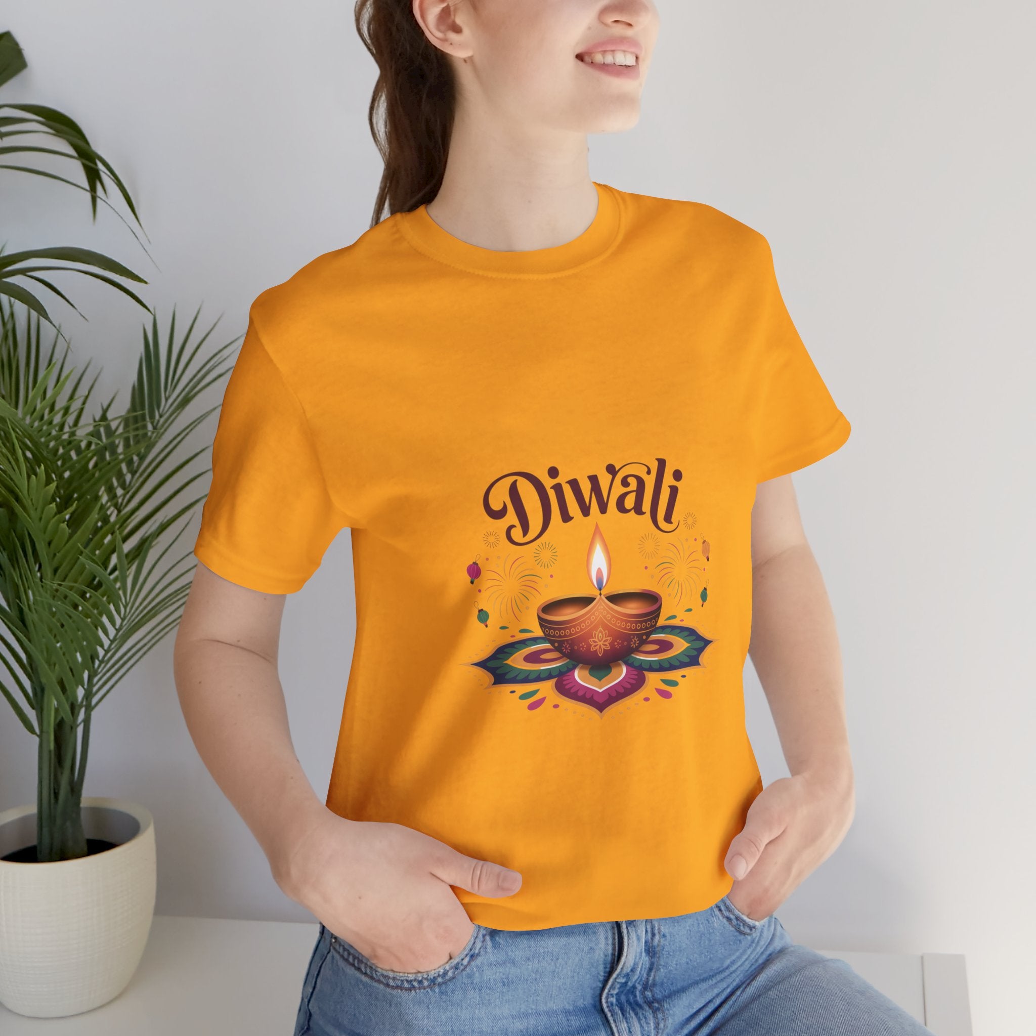 Diwali Festival T-Shirt, Festival of Lights Tee, Traditional Festive Wear, Diwali Party Tee