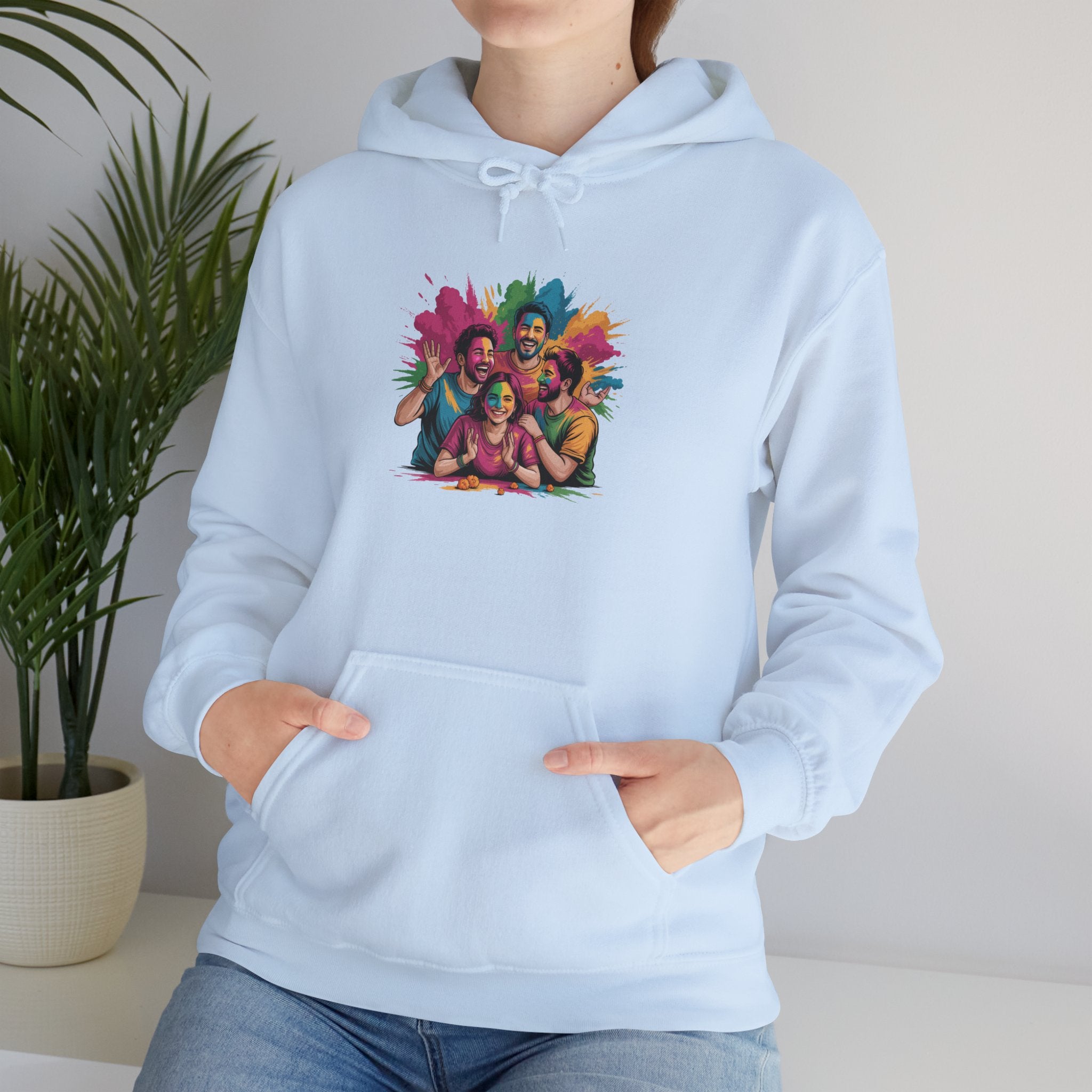 Holi Festival Hoodie, Color Splash Hoodie, Holi Party Hoodie, Festive Outfit