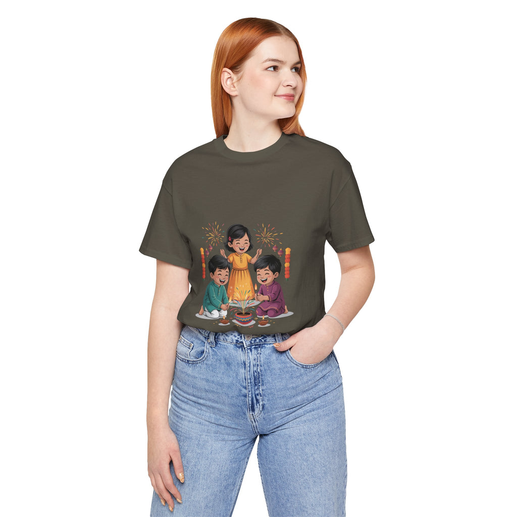 Diwali Festival T-Shirt, Festival of Lights Tee, Festive Wear Gift for Family & Friends
