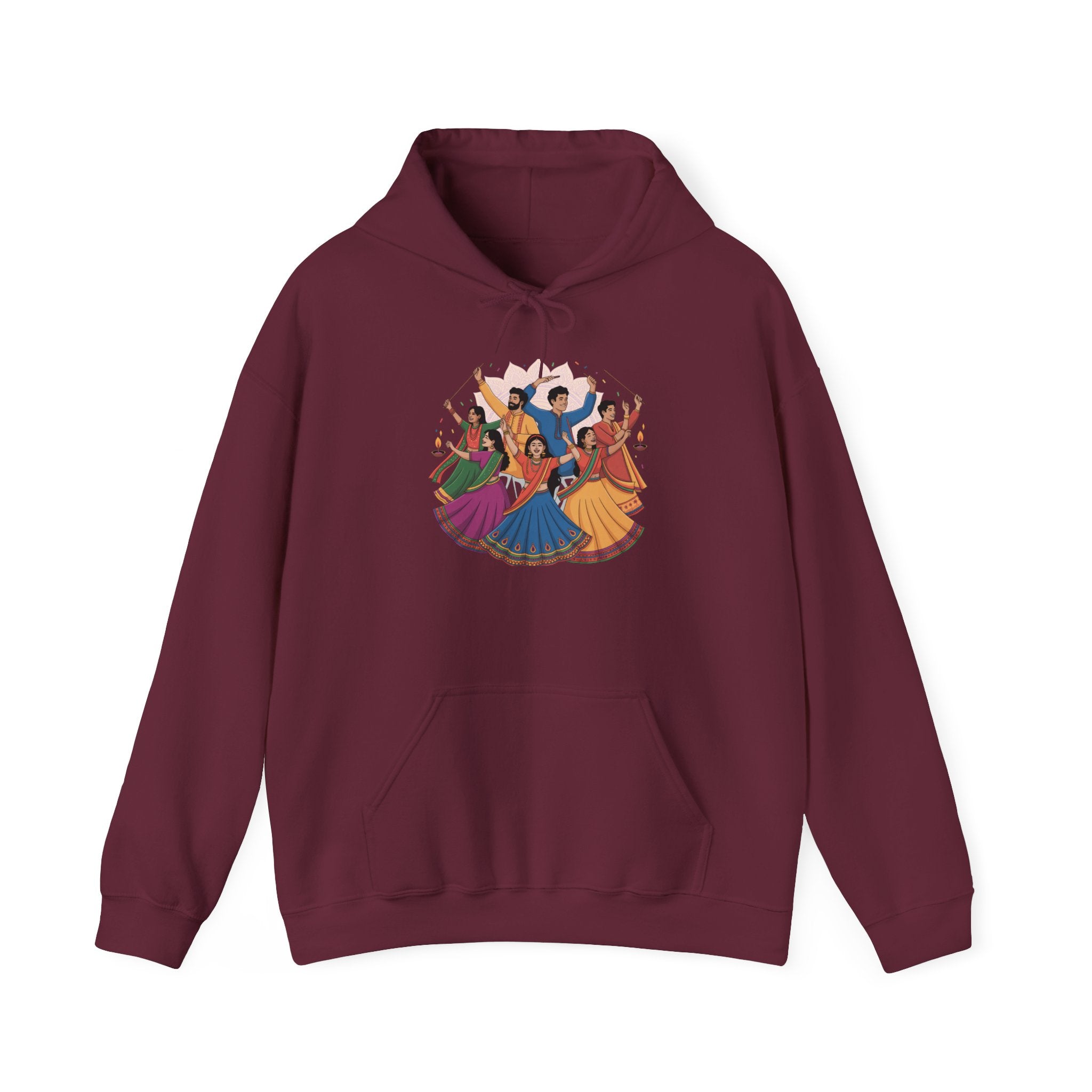 Navratri Festival Hoodie, Dandiya Garba Hoodie, Stylish Festive Wear, Traditional Outfit