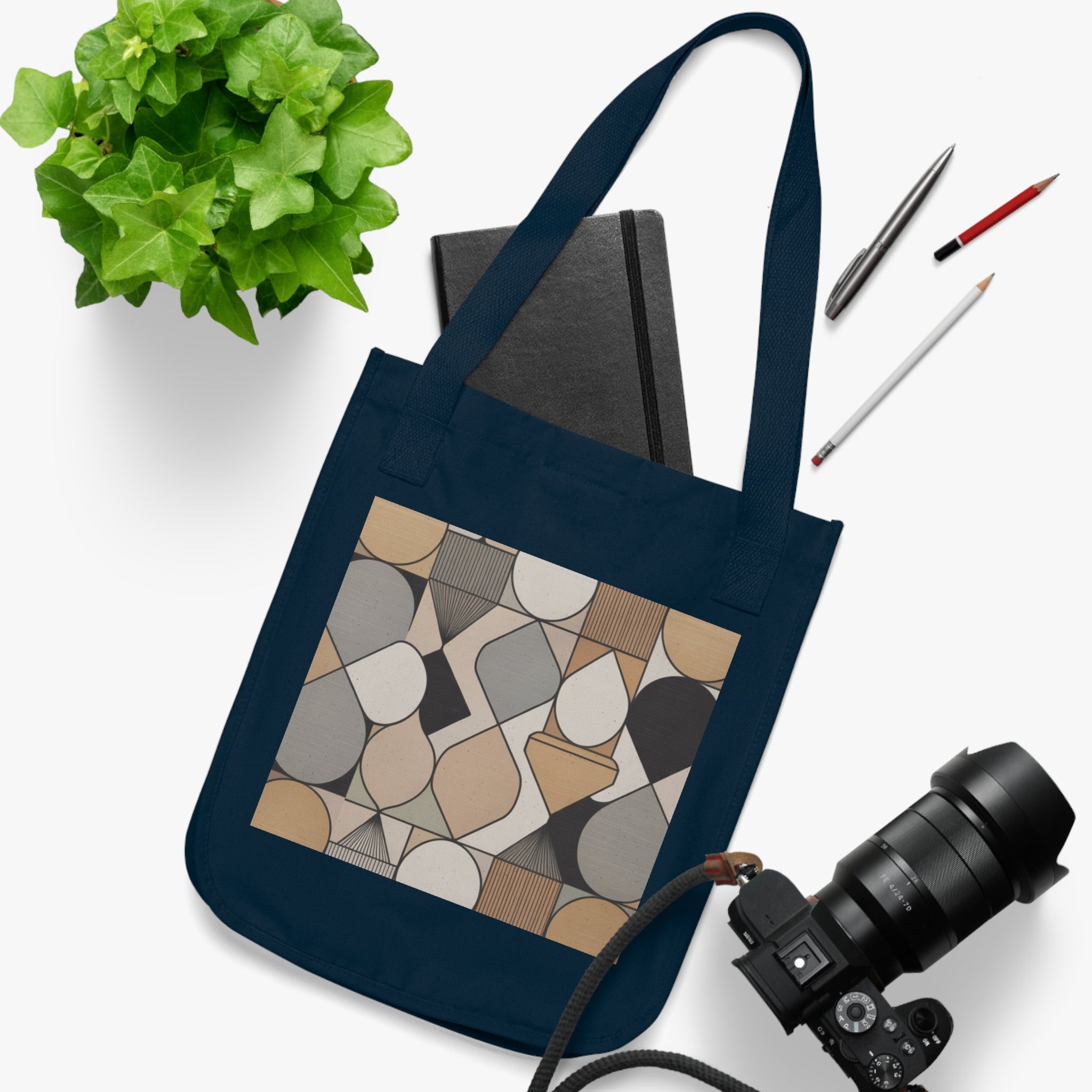 Stylish Organic Canvas Tote Bag, Eco-Friendly Shopper, Sustainable Gift, Art-Inspired Design