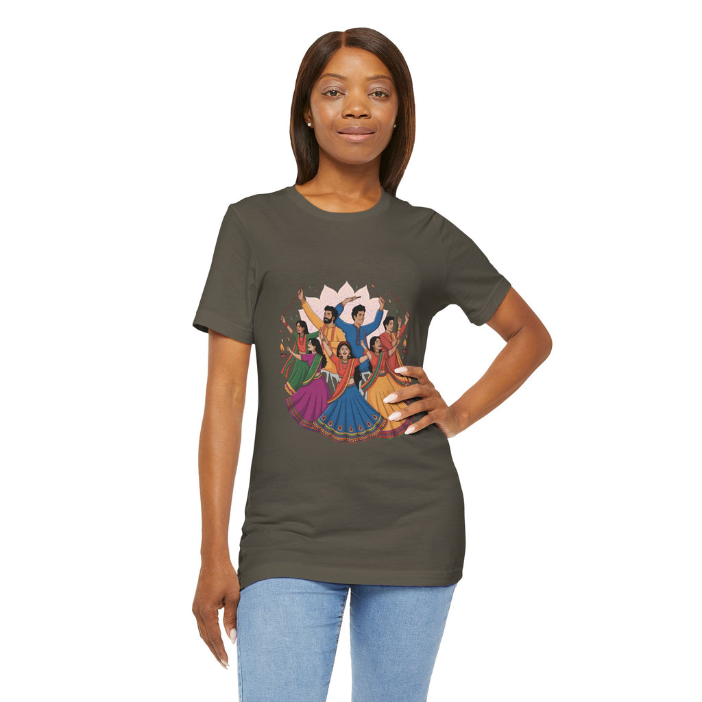 Navratri Festival T-Shirt, Dandiya Garba Tee, Outfit for Garba Nights, Festive Celebration Wear
