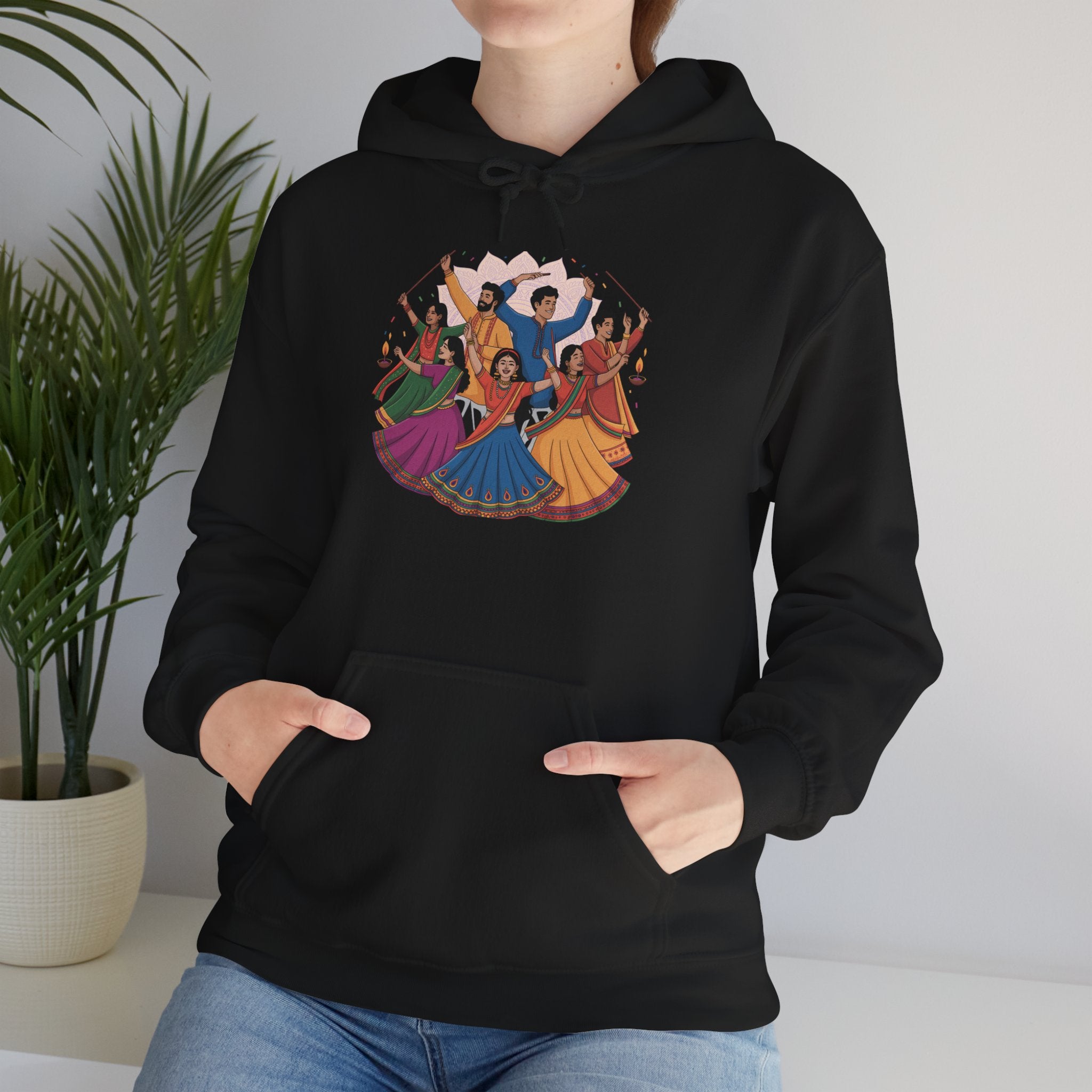 Navratri Festival Hoodie, Dandiya Garba Hoodie, Stylish Festive Wear, Traditional Outfit