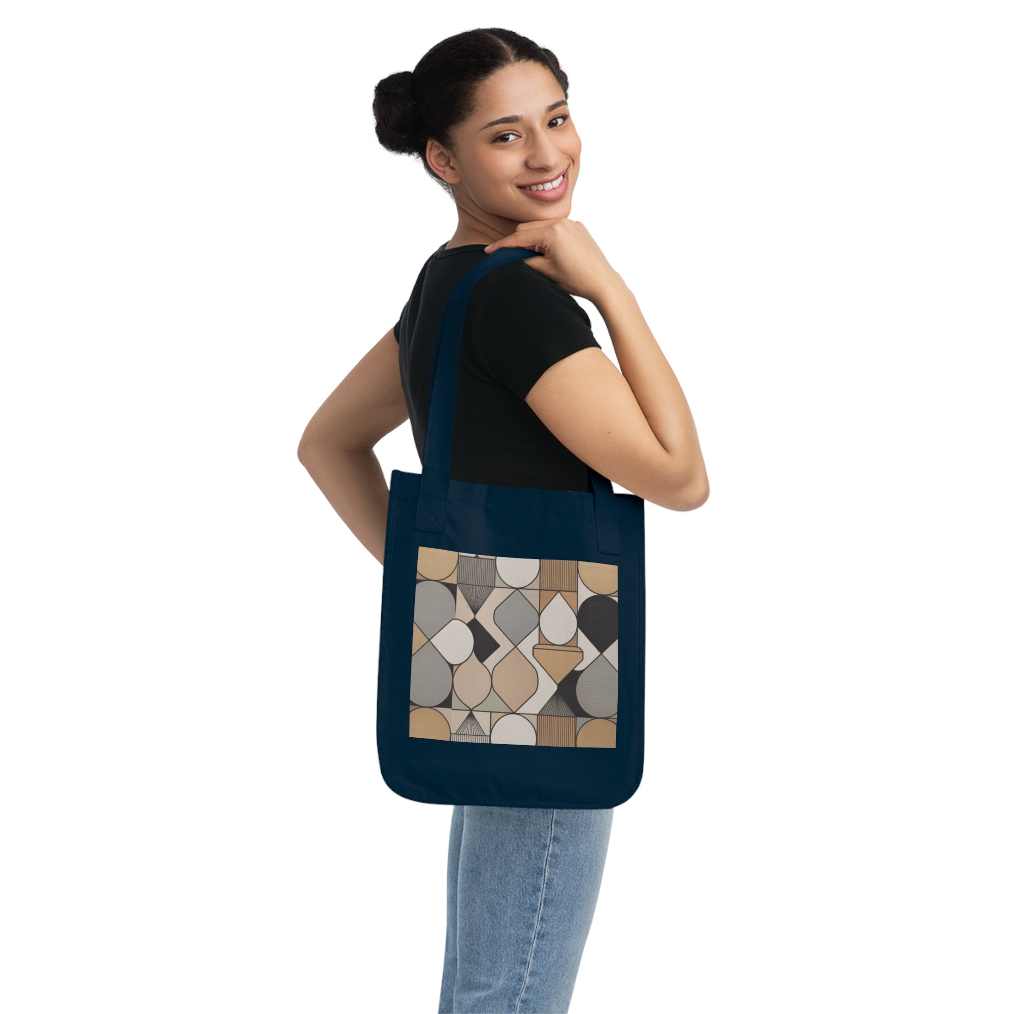 Stylish Organic Canvas Tote Bag, Eco-Friendly Shopper, Sustainable Gift, Art-Inspired Design