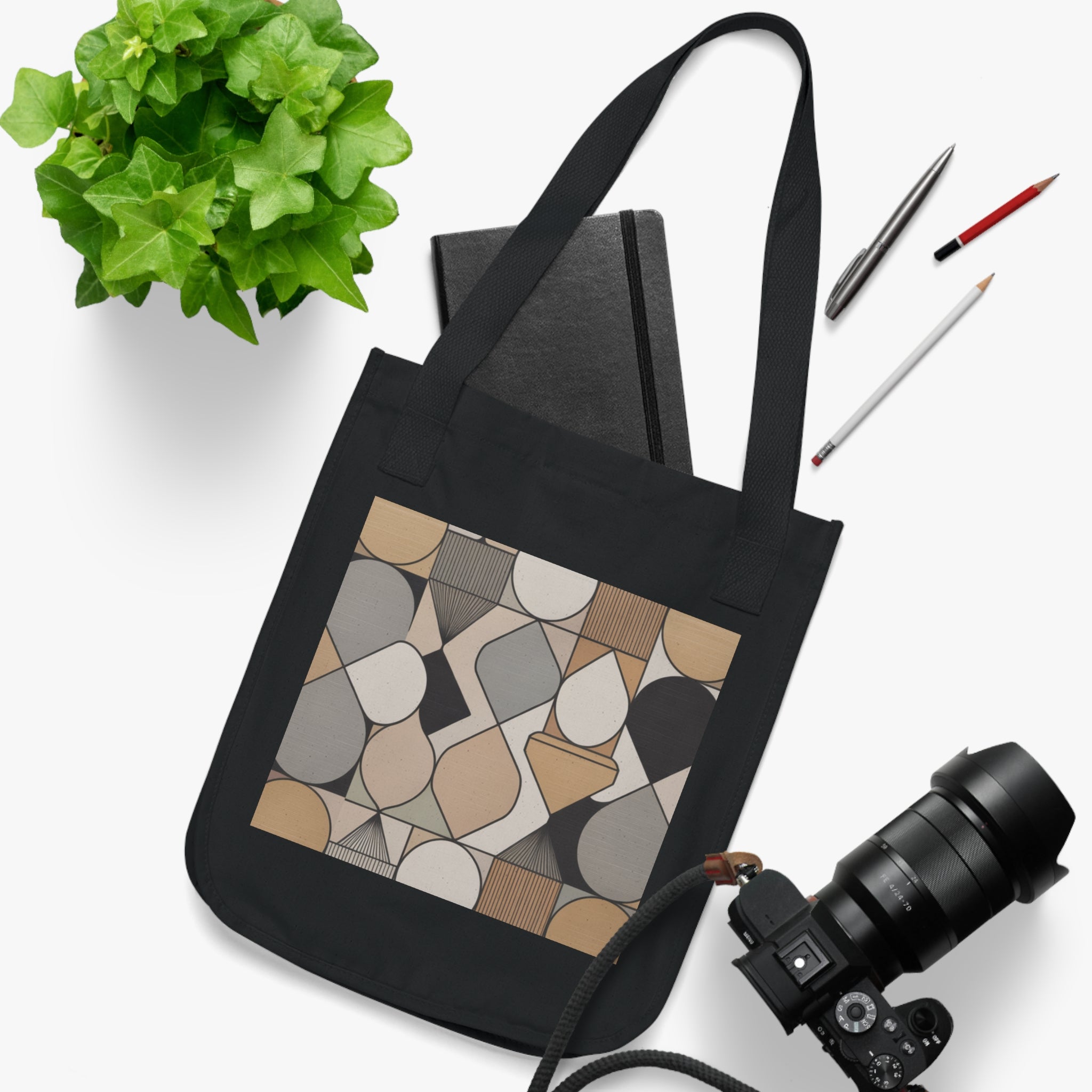Stylish Organic Canvas Tote Bag, Eco-Friendly Shopper, Sustainable Gift, Art-Inspired Design