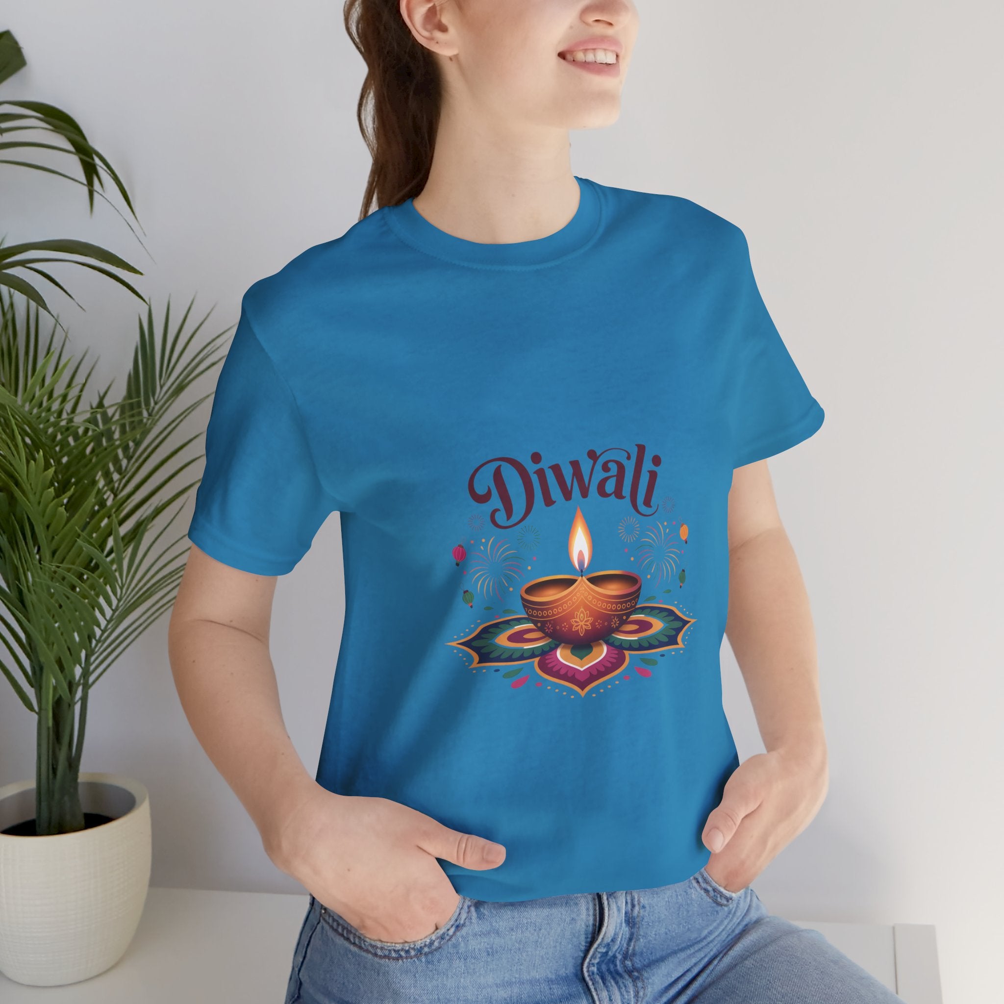 Diwali Festival T-Shirt, Festival of Lights Tee, Traditional Festive Wear, Diwali Party Tee