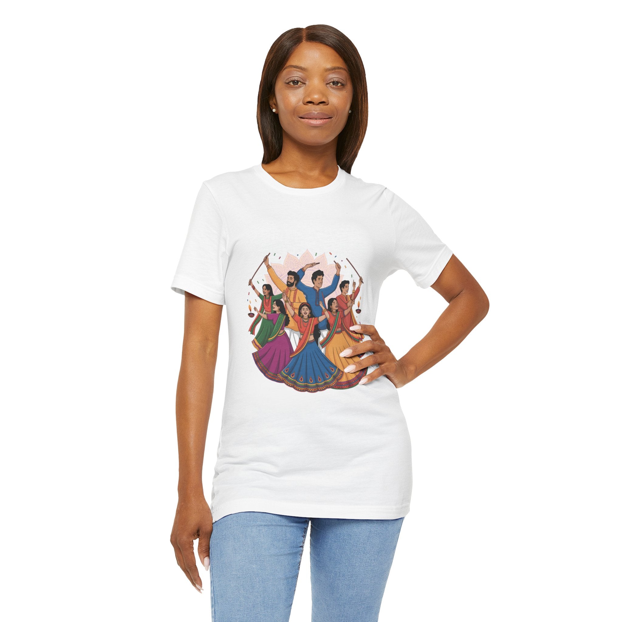 Navratri Festival T-Shirt, Dandiya Garba Tee, Outfit for Garba Nights, Festive Celebration Wear