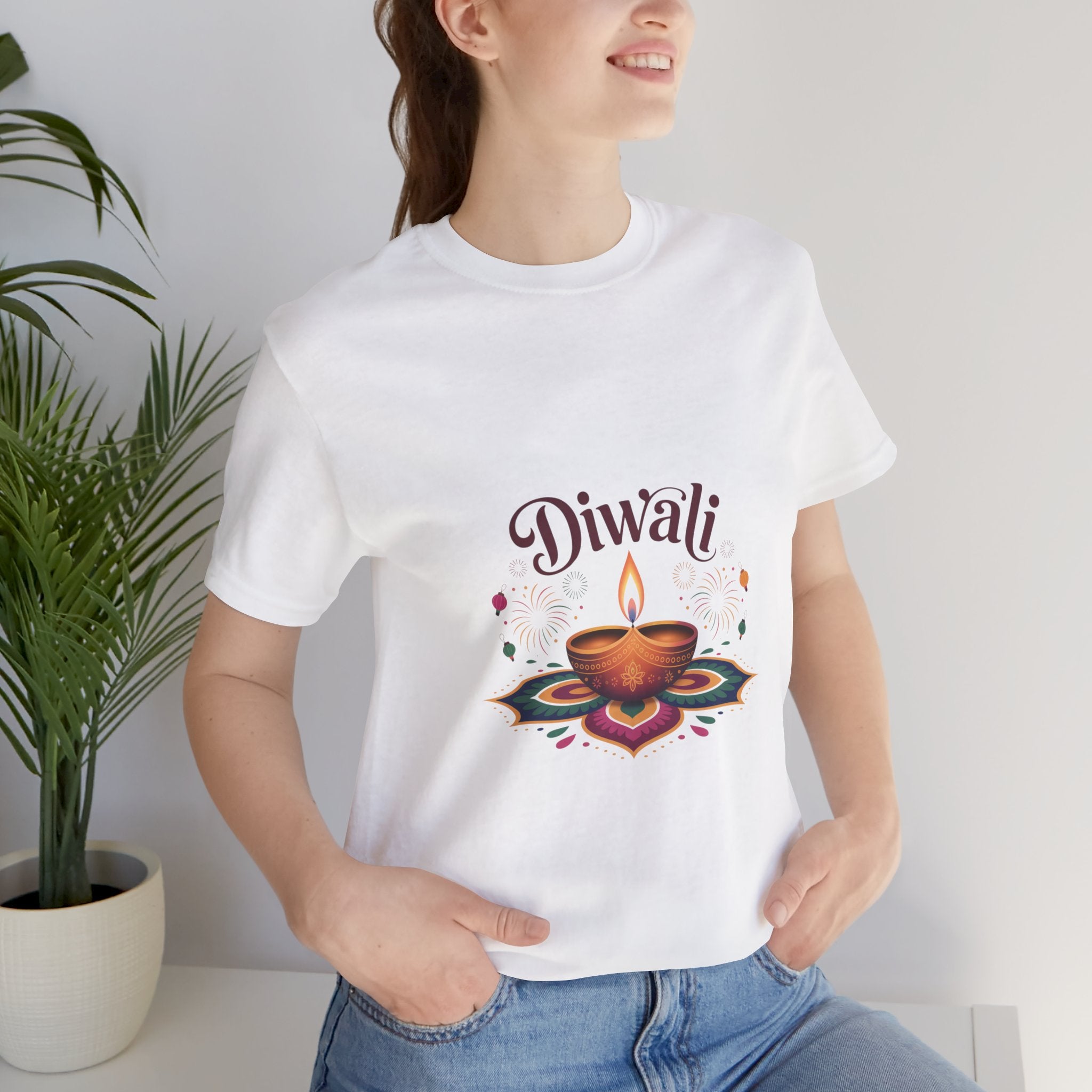 Diwali Festival T-Shirt, Festival of Lights Tee, Traditional Festive Wear, Diwali Party Tee