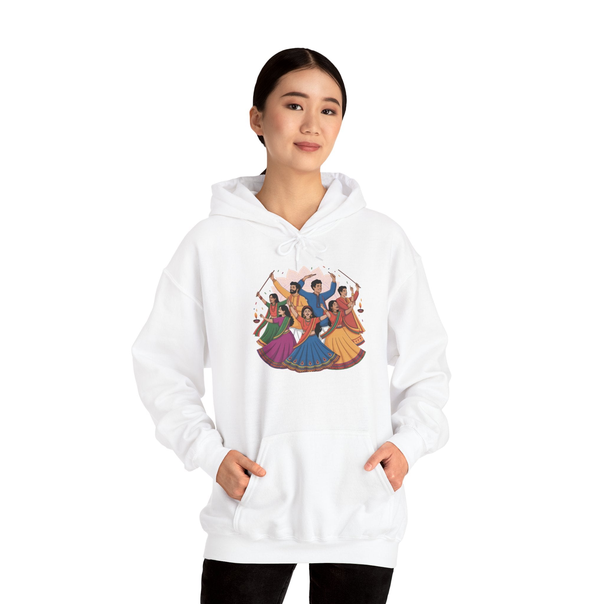 Navratri Festival Hoodie, Dandiya Garba Hoodie, Stylish Festive Wear, Traditional Outfit