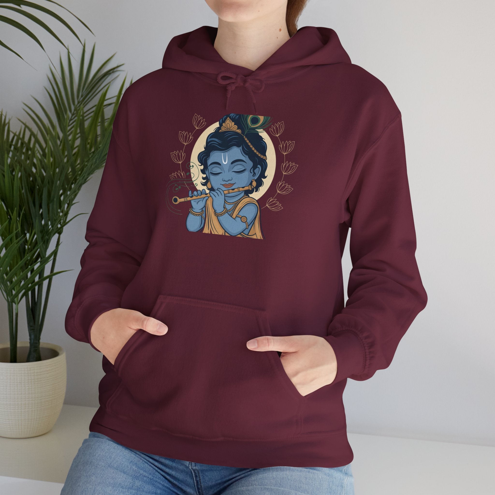 Krishna Janmashtami Hoodie, Lord Krishna Hoodie, Devotional Hoodie, Festive Celebration Wear