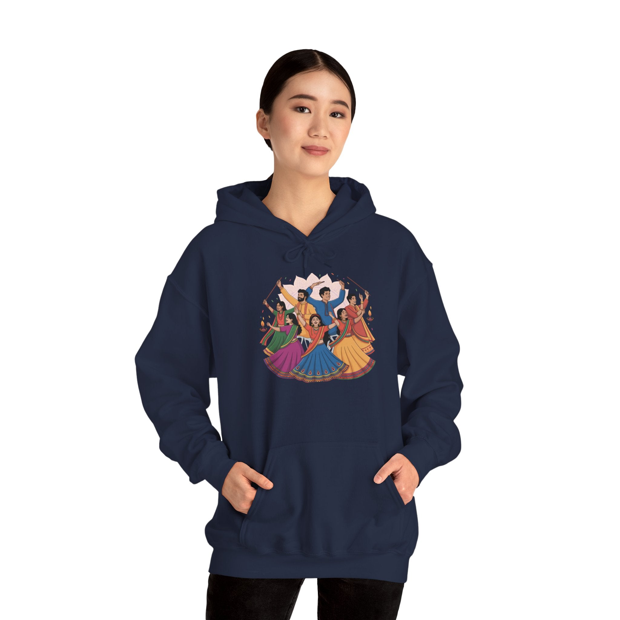 Navratri Festival Hoodie, Dandiya Garba Hoodie, Stylish Festive Wear, Traditional Outfit
