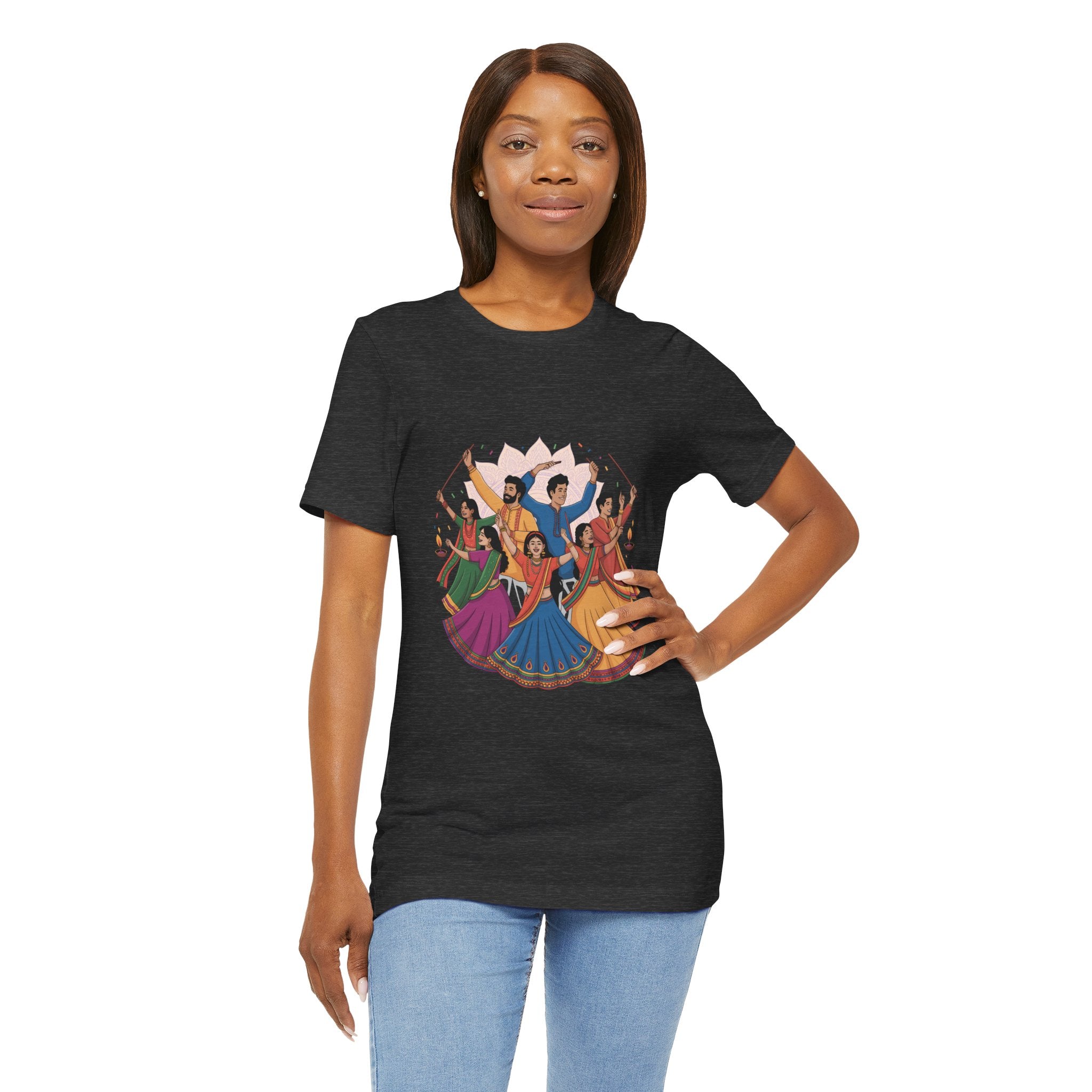 Navratri Festival T-Shirt, Dandiya Garba Tee, Outfit for Garba Nights, Festive Celebration Wear